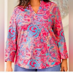 Vibrant Paisley Women's Top